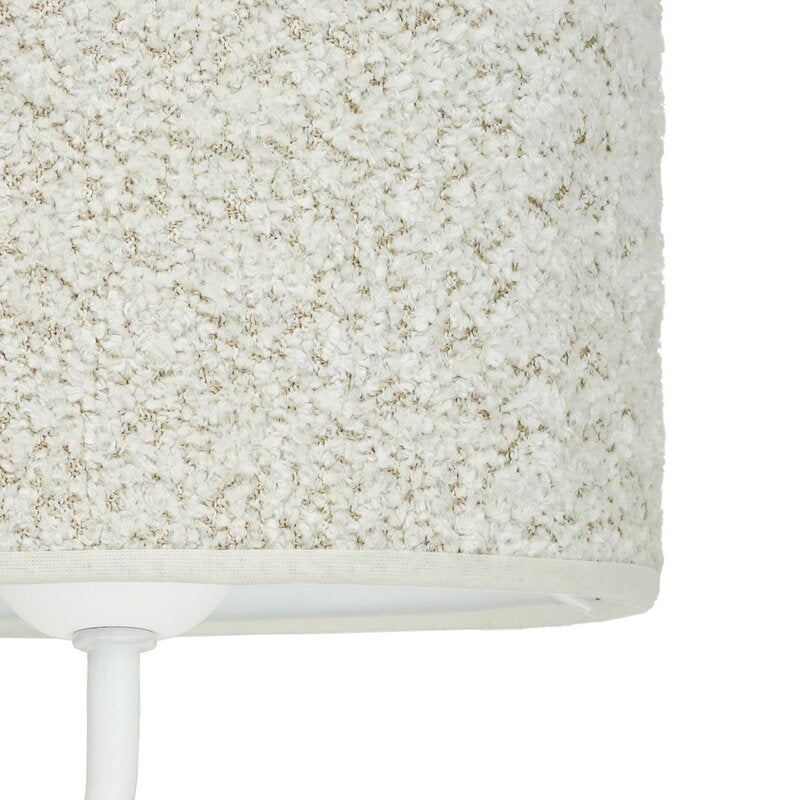 Duolla Wandleuchte Wandlampe Roller Bouclé Leselicht Textil Metall weiß creme - 5905317606646