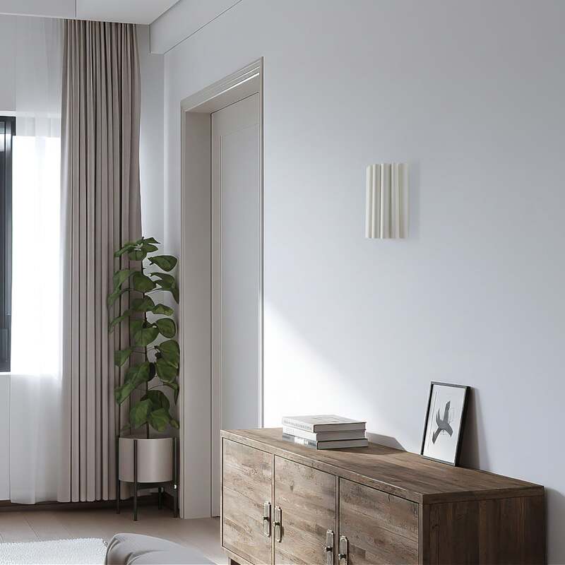 Duolla Wandleuchte Wandlampe Aria Microfaser creme E27 LED Lampenschirm - 5902249070804