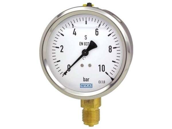 WIKA Manometer Druckmesser Rohrfedermanometer 213.53 Kupferlegierung 63 mm - 2050013270424