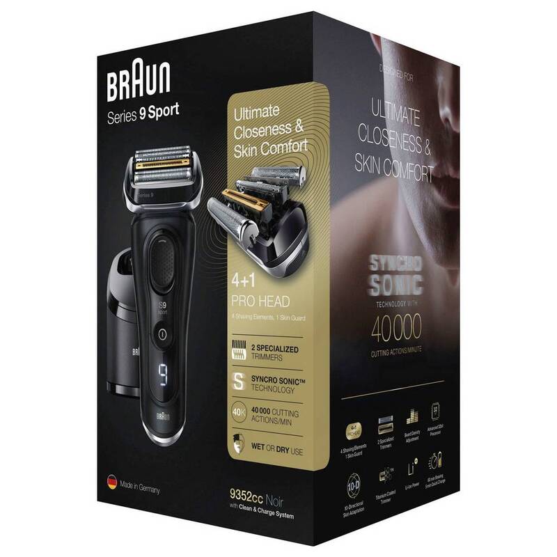 Braun Folienrasierer Series 9 9352cc Sport Rasierer wet&dry Akku schwarz 020251 - 8700216020251