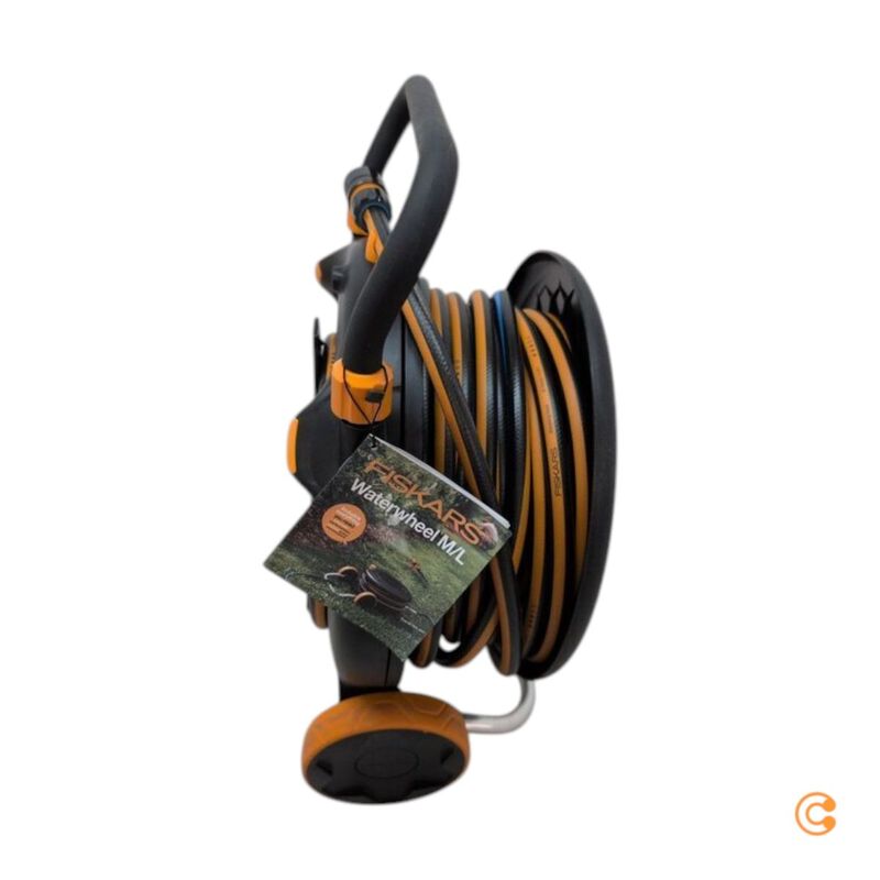 Fiskars Schlauchwagen Gartenbewässerung Easy Watering 30m Kunststoff schwarz - 6411501510174