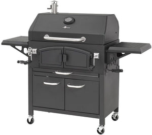 C-Ware El Fuego Holzkohlegrill Grand Ontario Grill Schwarz 81x46cm Feuerkammer BBQ groß