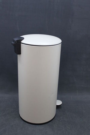 C-Ware hjh OFFICE Mülleimer 30L Treteimer Softclose CLEAN Step 2 Metall Beige