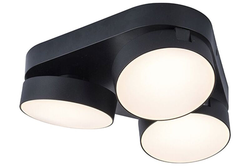Lutec LED Deckenspot Stanos CCT 3-flammig dimmbar schwarz Deckenlampe App - 6939412000985