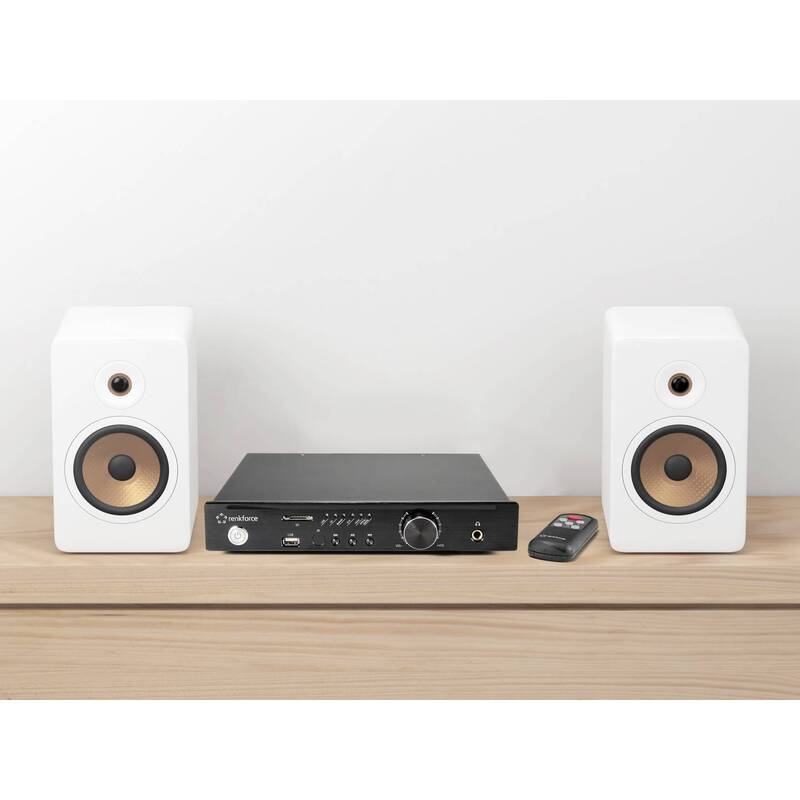 Renkforce Stereo-Verstärker RF-WAM-500 2x100W Bluetooth Aluminium 275x250mm - 4064161201603