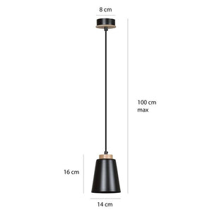 B-Ware Emibig Hängeleuchte Bolero 1-flammig LED Pendelleuchte Lampe dimmbar schwarz