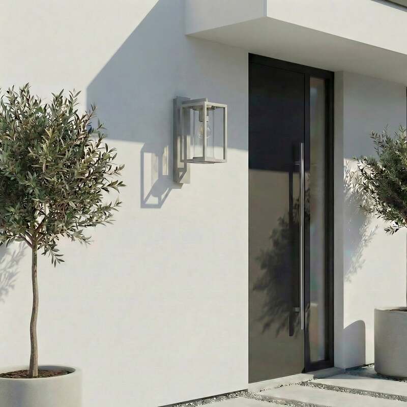 Lucande Außenwandleuchte Ferda LED Gartenlampe Wandleuchte dimmbar grau IP44 - 4255830906978