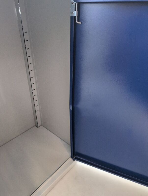 Stier Wandschrank Aufbewahrung Werkzeugschrank abschließbar blau grau 60x80cm - 4251709645900