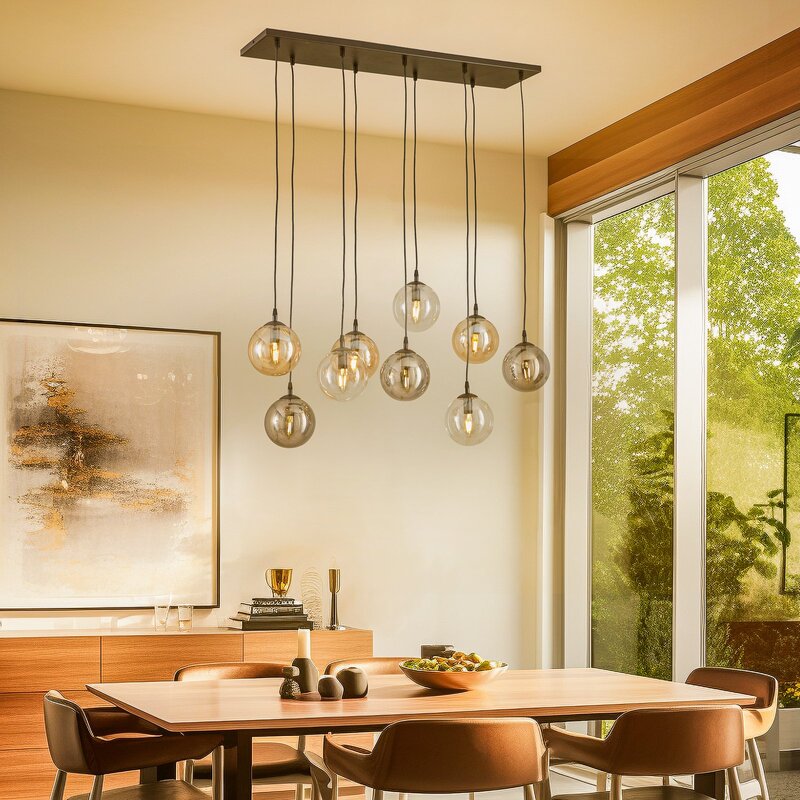 emibig Hängeleuchte Glassy schwarz E14 Deckenlampe Leuchte SIEHE TEXT/FOTO - 5901738900615