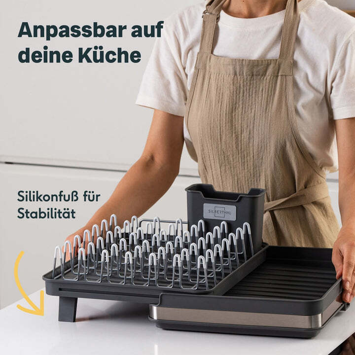 Silberthal Abtropfgestell Geschirrständer Abtropfkorb Ausziehbar Rechteckig535 - 4260470467062