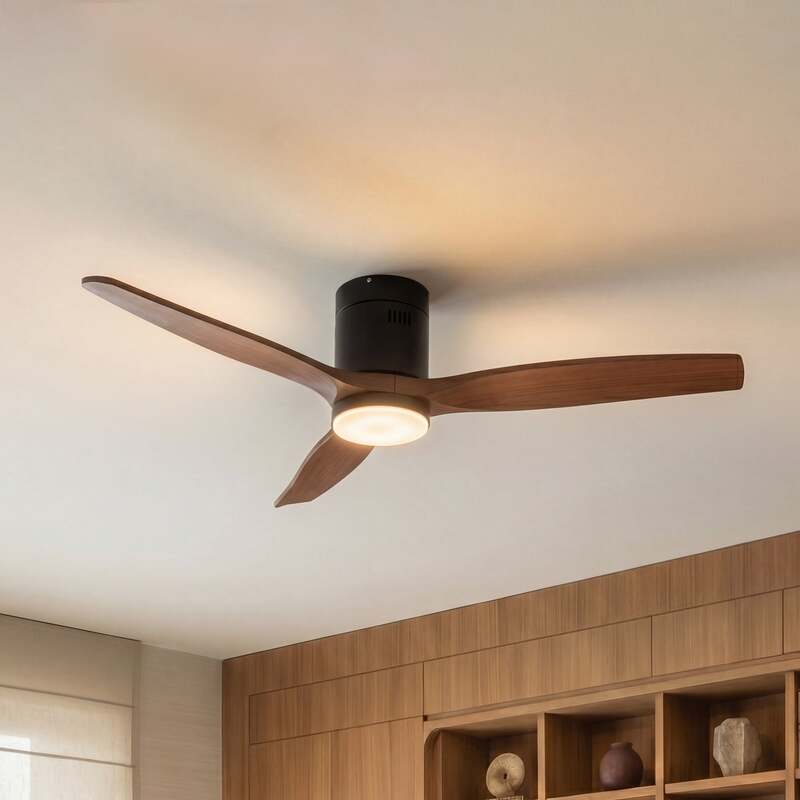 Lucande Deckenventilator Brinia Holz Ø132cm CCT Ventilator Fernbedienung Leuchte - 4255830910784