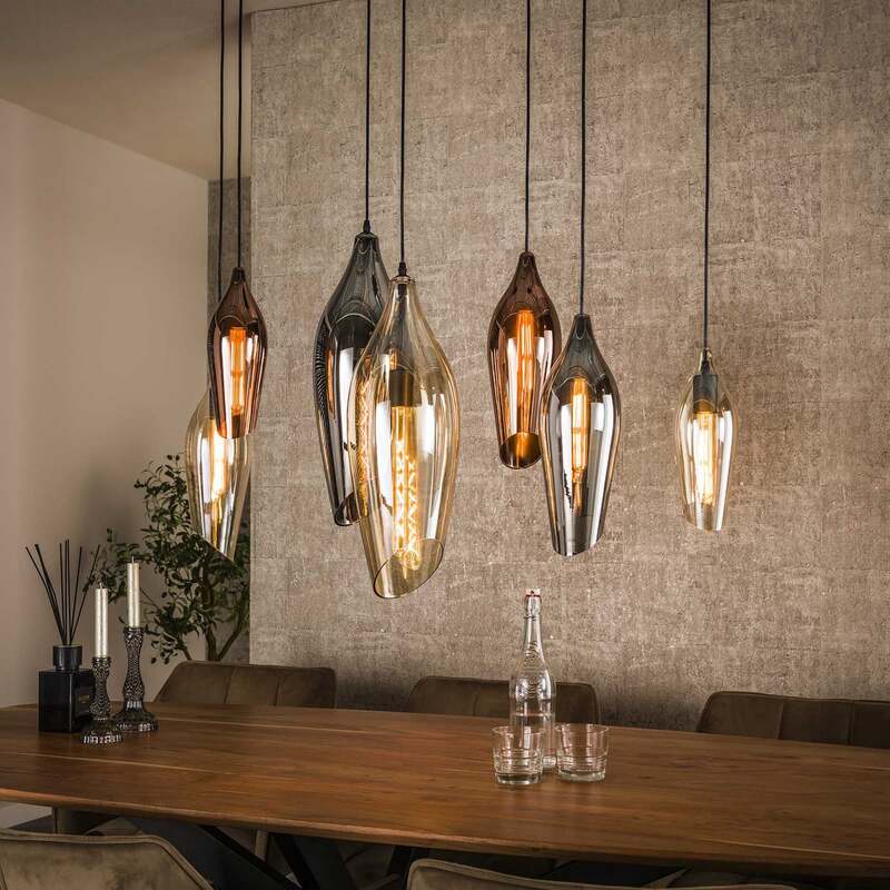 Zijlstra Hängeleuchte Pendelleuchte Lampe Glas 7-flammig bunt SIEHE TEXT/FOTO - 8713244076923