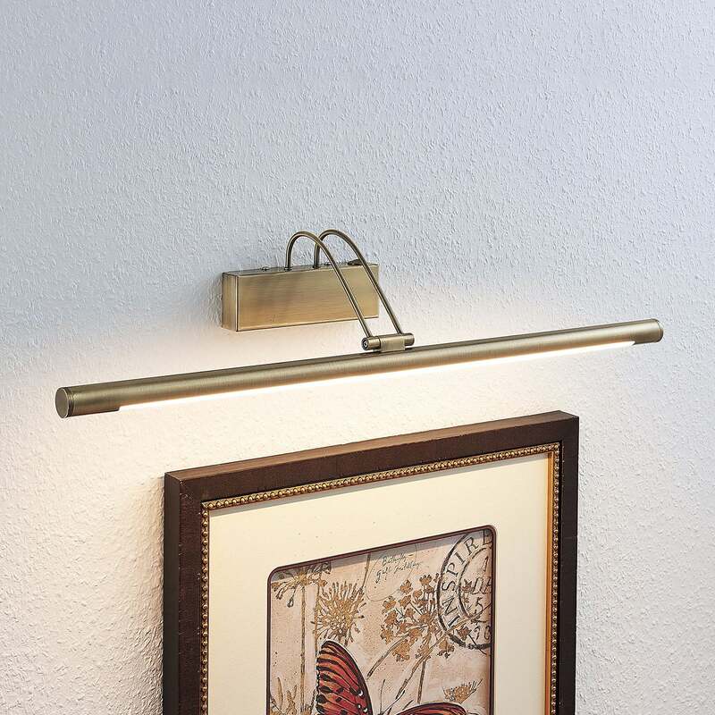 Lindby LED-Bilderleuchte Mailine Wandleuchte altmessing 69cm mit Schalter IP20 - 4251096559811