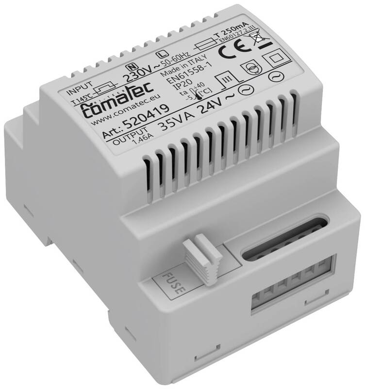 Comatec Hutschienen Trafo Netzteil 35VA 24VAC Graues Gehäuse IP20 DIN-Rail - 2050010732789