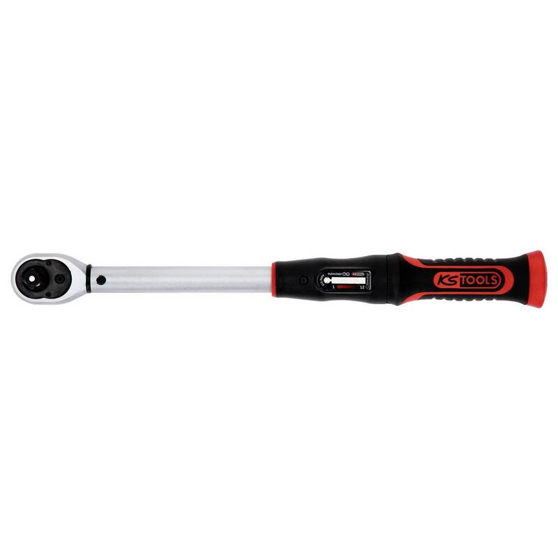 KS Tools Drehmomentschlüssel 10-50 Nm mit Knarre Vierkant massiv 10 mm 460g - 4042146952238