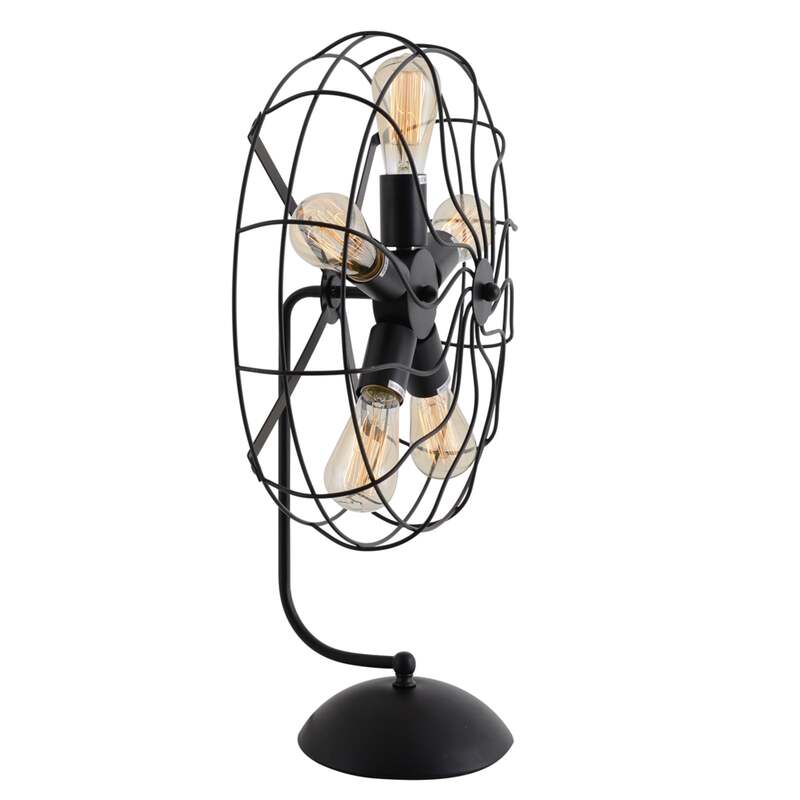 Näve Tischleuchte Lampe Metall ALEX Schwarz Beleuchtung Wohnzimmer Leuchte - 4003222845356