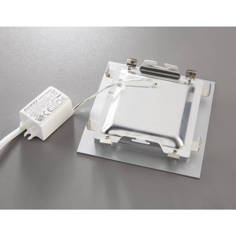 Heitronic Einbauleuchte LED 3.5W warmweiß quadratisch Edelstahl 2700K IP20 95lm - 4002940276350