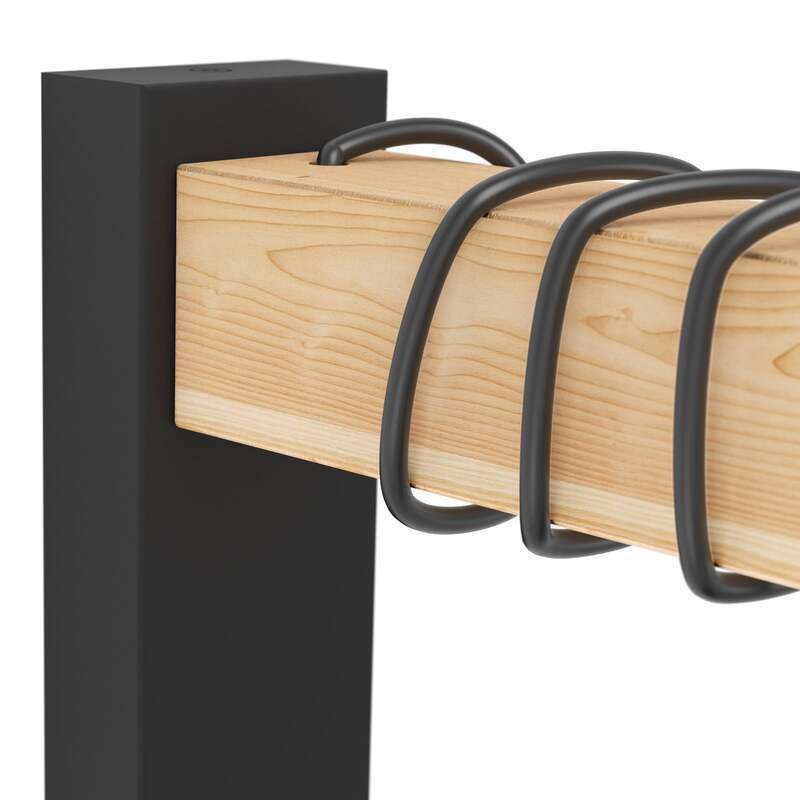 Eglo Wandleuchte Townshend LED Wandlampe dimmbar schwarz creme Holz 6,5x21,5cm - 9002759435141