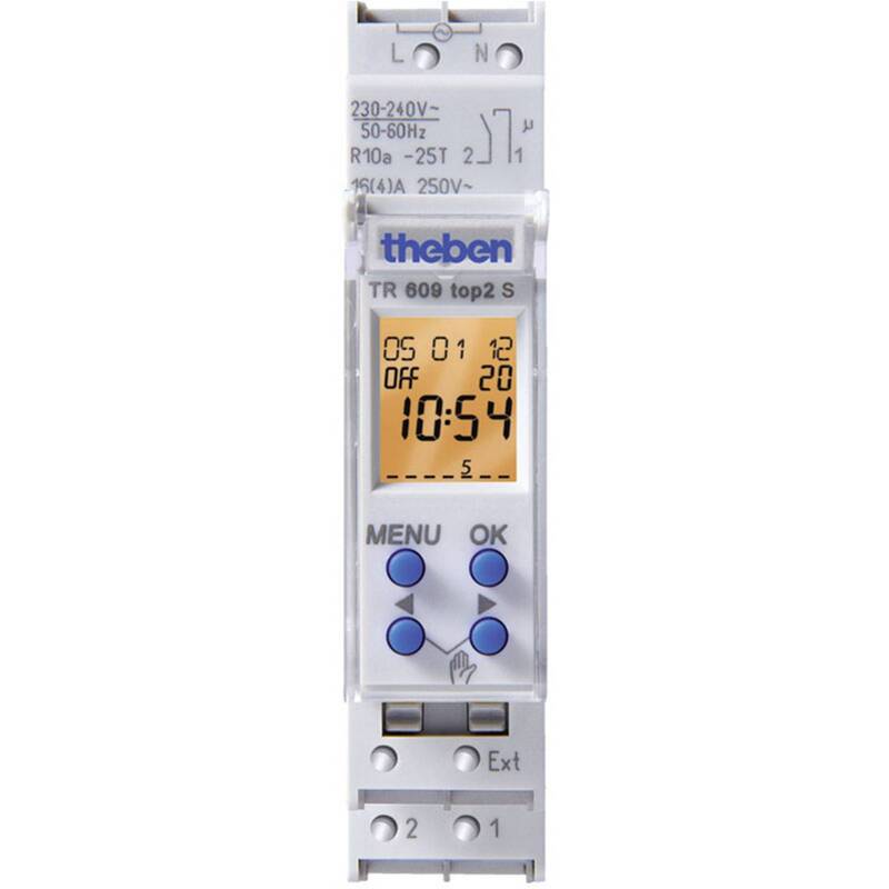 Theben Zeitschaltuhr Schaltuhr Hutschienen Uhr TR 609 top2 S DIN Schiene 1 Kanal - 4003468600122