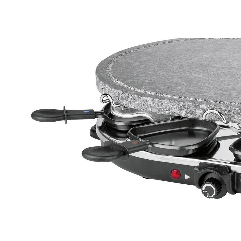 Princess Raclette Grill oval 1200W für 8 Personen mit Thermostat schwarz - 8712836319950