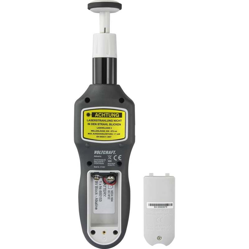Voltcraft Drehzahlmesser DT-30LK SE mechanisch optisch 2-20000 U/min LCD 210g - 4064161234298