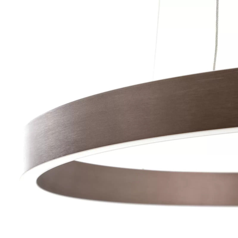Lucande Hängeleuchte Yonam LED Pendelleuchte dimmbar braun 1-flg. CCT 60cm - 4251911778434