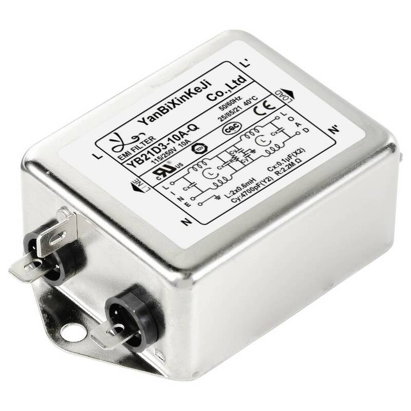 TRU COMPONENTS Entstörfilter Netzfilter Filter Stromfilter 250 V AC 10 A 6 STÜCK - 4064161228006