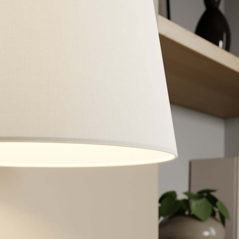 Wandleuchte Sweden Holzgestell LED dimmbar altweiß Designer Lampe 20x24,5cm - 5907687436212