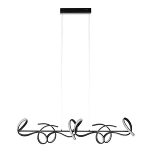 B-Ware Lindby Zaylee LED-Hängelampe dimmbar schwarz Pendelleuchte Leucht Deckenlampe