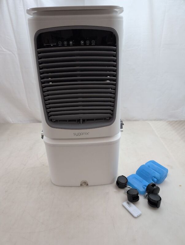 Sygonix Luftkühler 80W Klimagerät Ventilator mit Fernbedienung Timer Weiß Kühler - 4064161489520