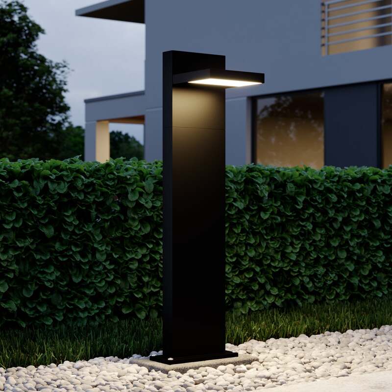 Lucande LED Pollerleuchte Wegeleuchte Silvan Gartenlampe anthrazit 65cm IP65 12W - 4251096556728