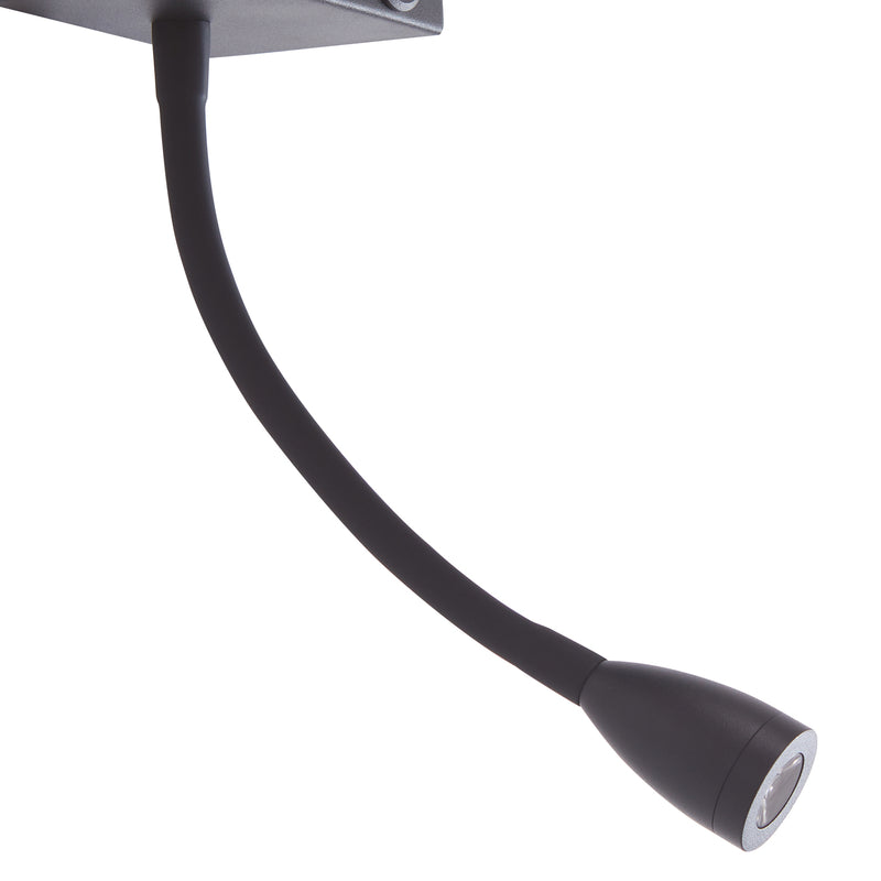 Lindby Wandleuchte Thorid LED Wandlampe USB Leselampe schwarz 3000K 45cm - 4251911772302
