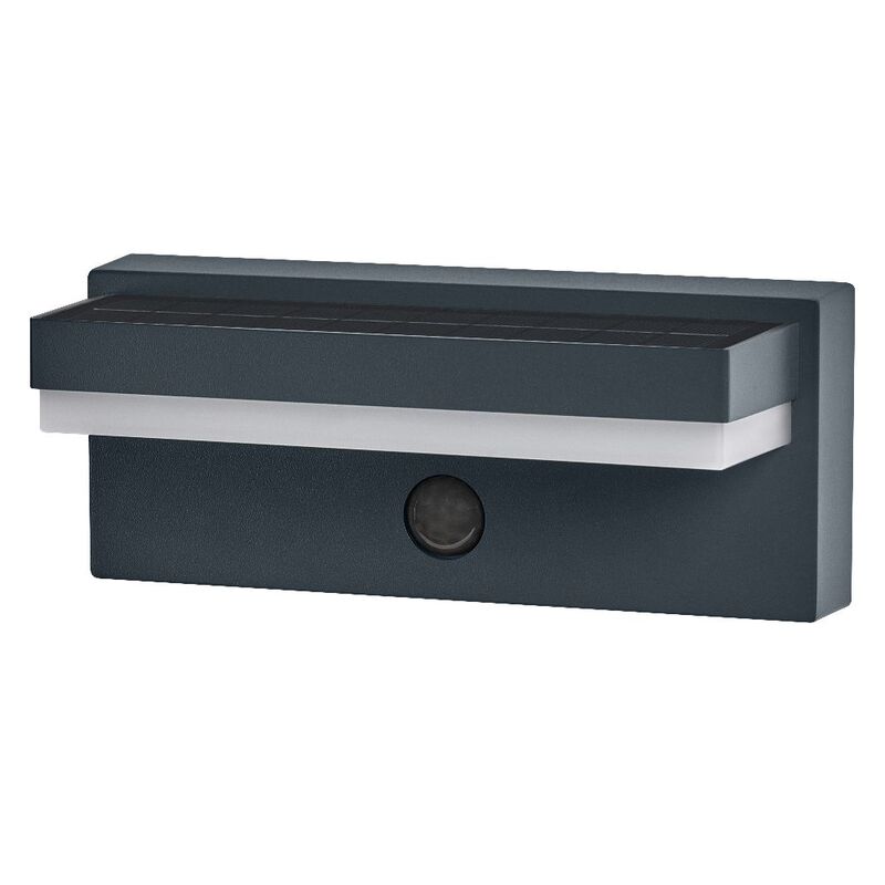 OSRAM Wandleuchte LED Außen dunkelgrau Solar USB robust PIR Sensor IP54 3000K - 4099854415715