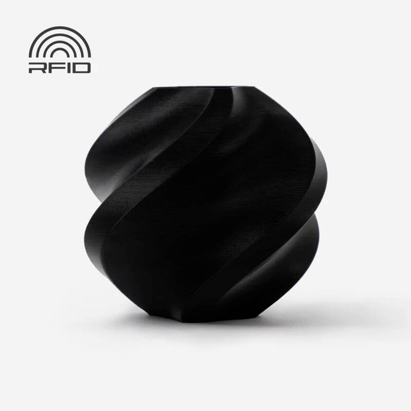 BambuLab Filament PLA 1,75mm Schwarz Hochwertiges 3D-Druckmaterial 1 Rolle 1000g - 6975337031178