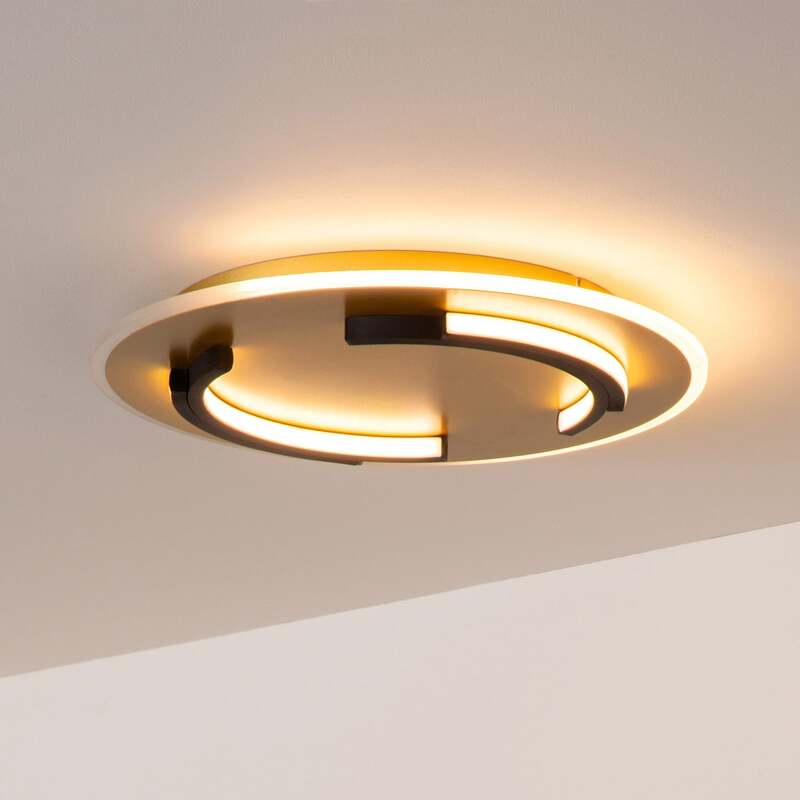 Lucide Deckenleuchte Lampe Andreas LED Leuchte gold matt Ø40cm warmweiß 30W - 5411212441744
