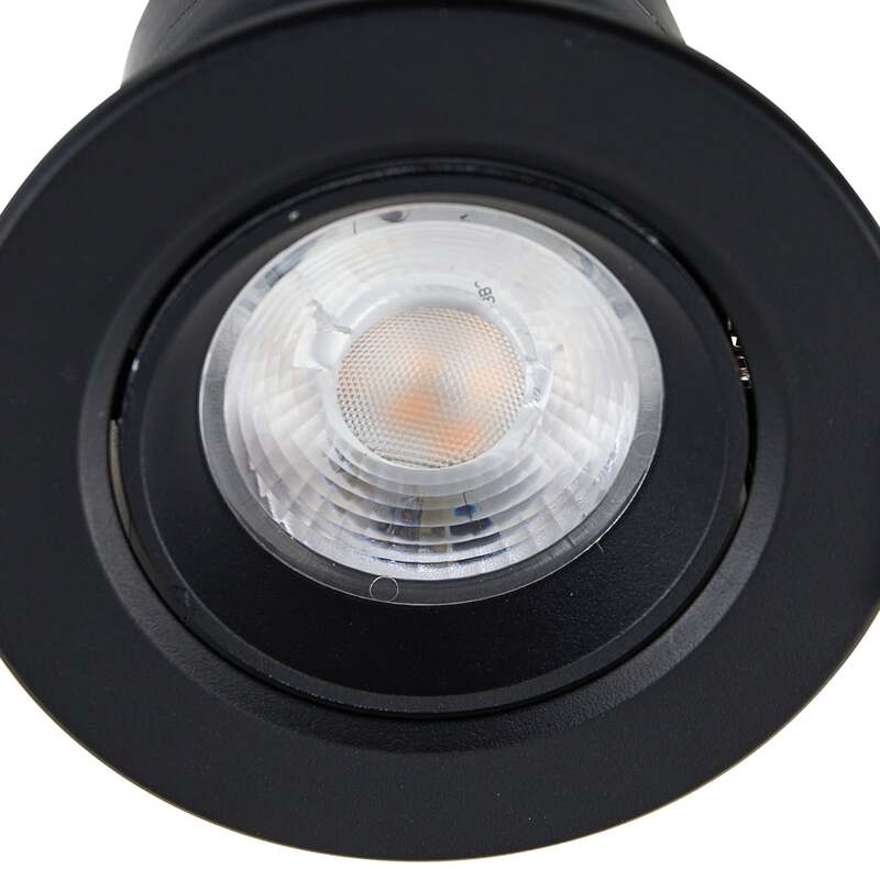 Prios Einbauleuchte Shima LED dimmbar Spot 7W warmweiß schwarz Ø8,5cm Lampe - 4251911795226