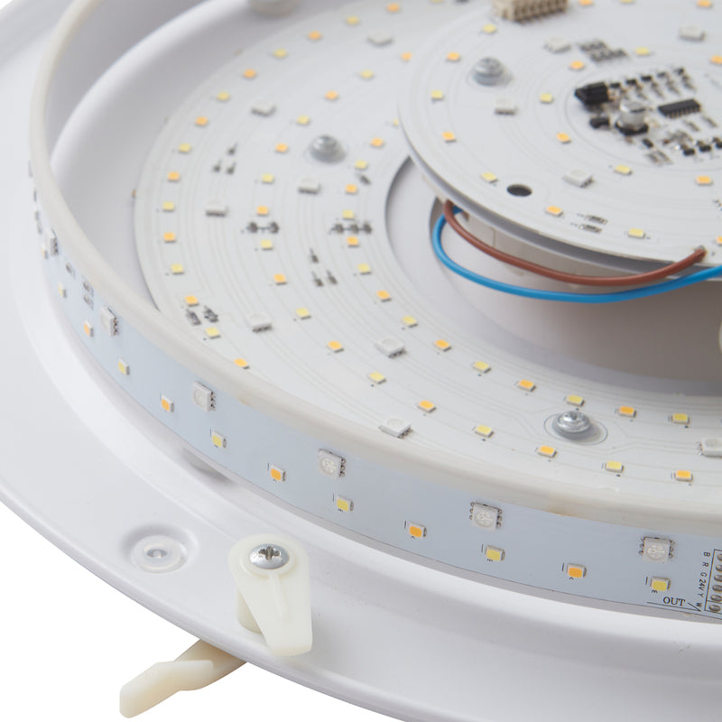 Lindby Deckenleuchte LED Lampe Tejask RGBW dimmbar Leuchte Ø41cm weiß - 4251911762341