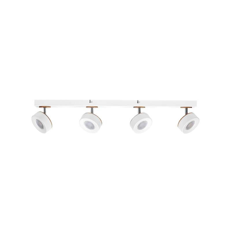 OSRAM Deckenstrahler Spot Lampe LED PLUTO weiß 4-flammig Holz 3.000 K 19,2 W - 4099854470936