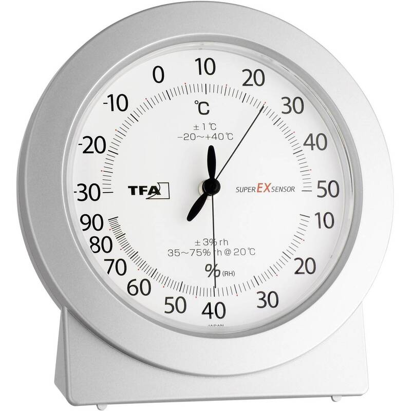 TFA Hygrometer analog Luftfeuchtemessgerät Klimakontrolle Tischgehäuse 100g - 4009816015402