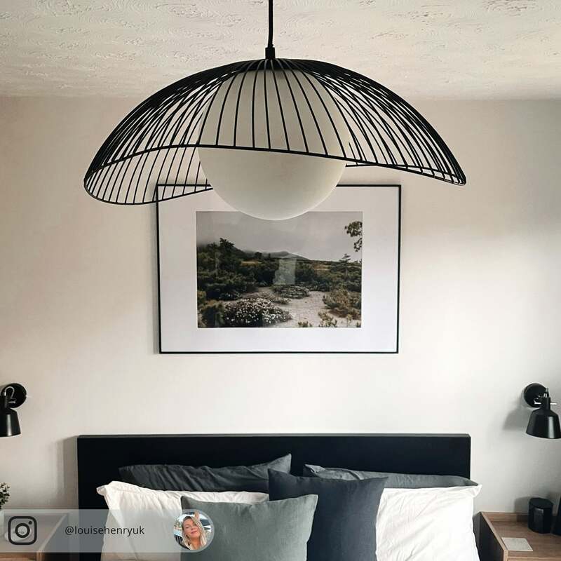 Lindby Hängeleuchte Fabronia LED Pendelleuchte Lampe dimmbar schwarz/weiß - 4251096570106