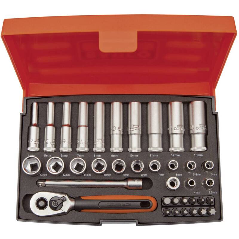Bahco Steckschlüsselsatz 37-teilig SL25L Hochleistungsstahl Werkzeugset - 7314150256570