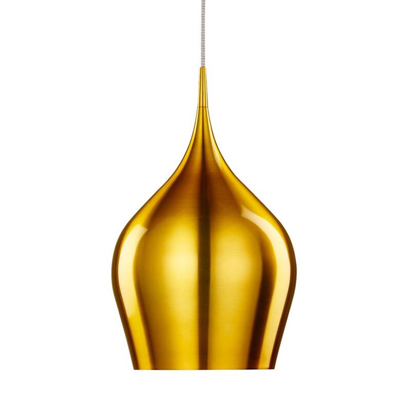 Searchlight Hängeleuchte Vibrant Deckenlampe Wohnzimmerlampe E27 Ø 26cm gold - 5053423029146