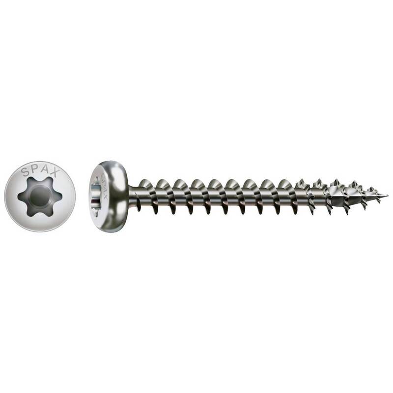 SPAX Halbrund-Holzschraube 4x45mm Edelstahl A2 T-STAR plus 200 Stück Schrauben - 4003530175275