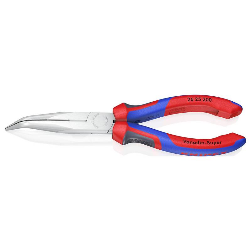 Knipex Flachrundzange Elektrotechnik 200mm 40° gebogen Vanadium Elektrostahl - 4003773035039