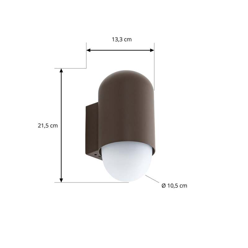 Lindby Außenwandleuchte Pilva LED Gartenlampe Wandleuchte dimmbar braun IP44 - 4255830907296