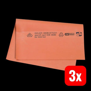 3x B-Ware KS Tools Gummi-Abdecktuch Schutzisolierung reißfest 130mm 1,6mm Außenanwendung