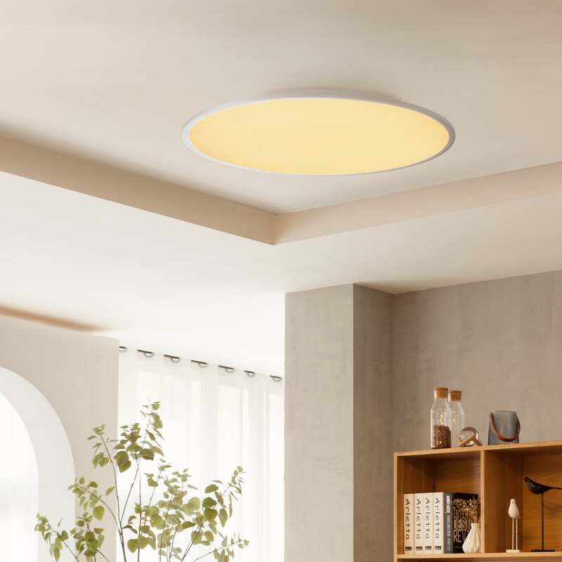 Lindby Deckenlampe Deckenleuchte Narima LED Lampe dimmbar silber Ø80cm CCT Licht - 4251096579741