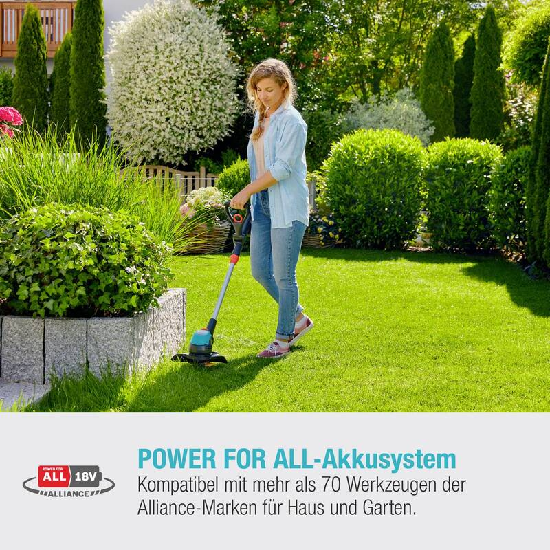 Gardena Akku-Trimmer EasyCut 23/18 V P4A Gartengerät mit Pflanzenschutzbügel 78 - 4078500054218