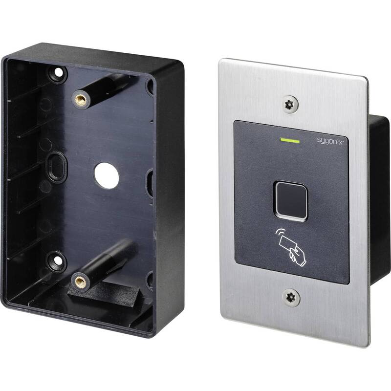 Sygonix Fingerprint RFID Zugangssystem Unterputz IP66 12V 203g schwarz 70x115mm - 4064161183985