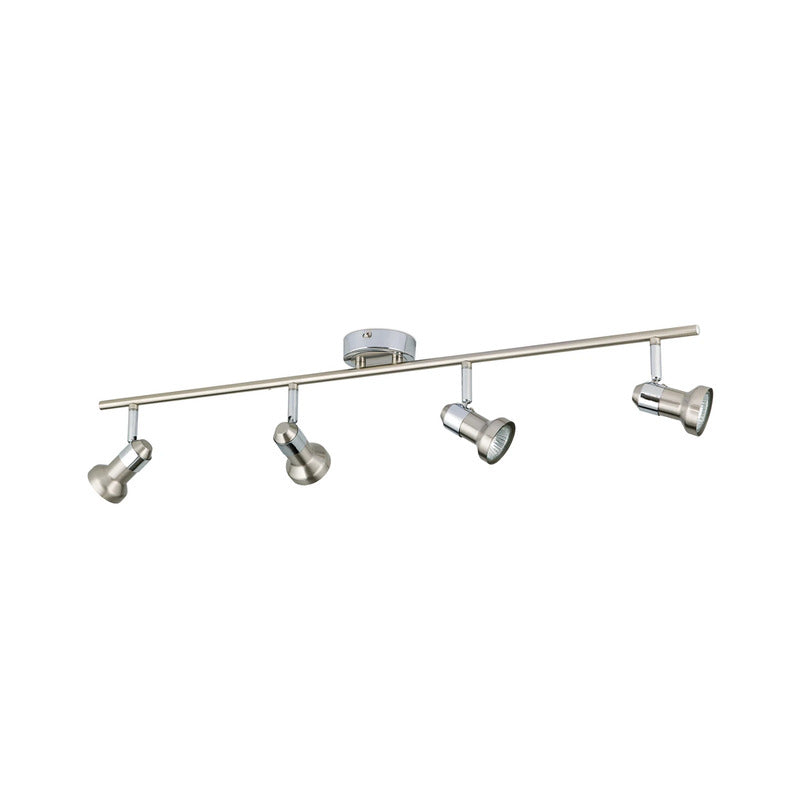 Deckenleuchte BARBORA Strahler Lampe Nickel satiniert GU10 LED 4-flammig Leuchte - 9003090187294